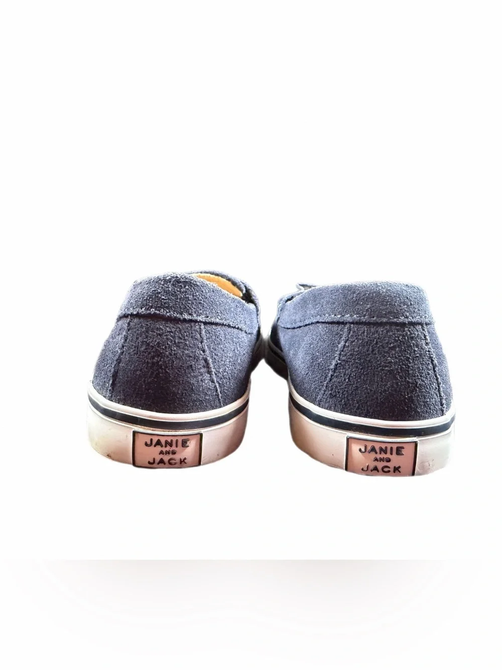 JANIE and JACK Navy Suede Little Boy’s Penny Loafers - 10